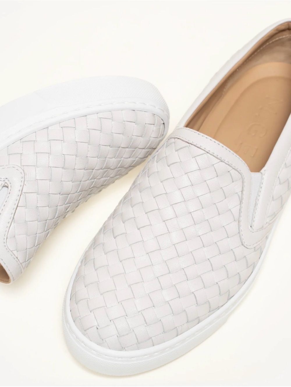 M. Gemi the Cerchio woven slip-on flats leather sz 41